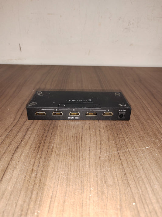 Rasfox FS501 Powered 5-Port HDMI Switch Selector Splitter