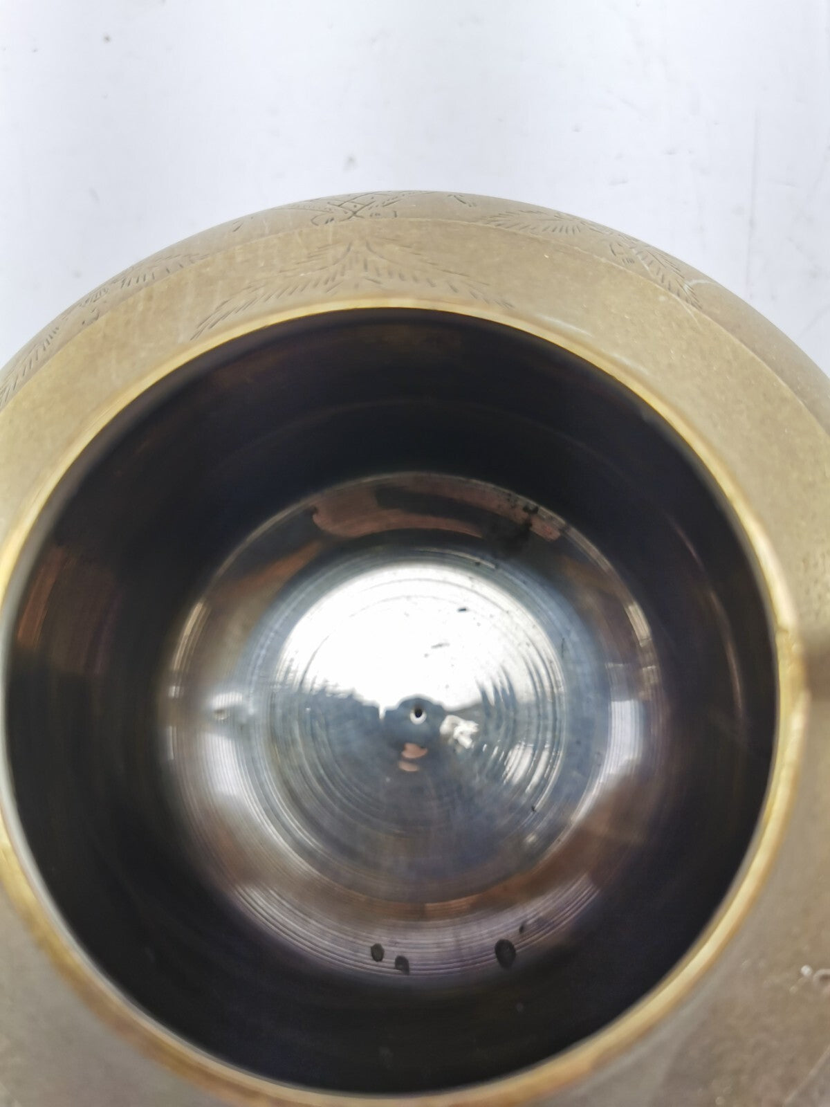 Vintage brass tea kettle