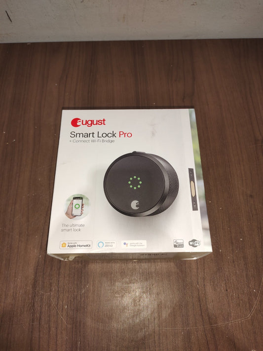 August Smart Lock Pro with Connect Wi-Fi Bridge Dark Gray ASL-03 AC-R1 For Parts
