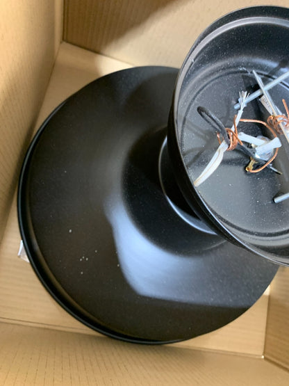 Canarm Mazu Matte Black Metal Modern Round Ceiling Light ISF670B01BK