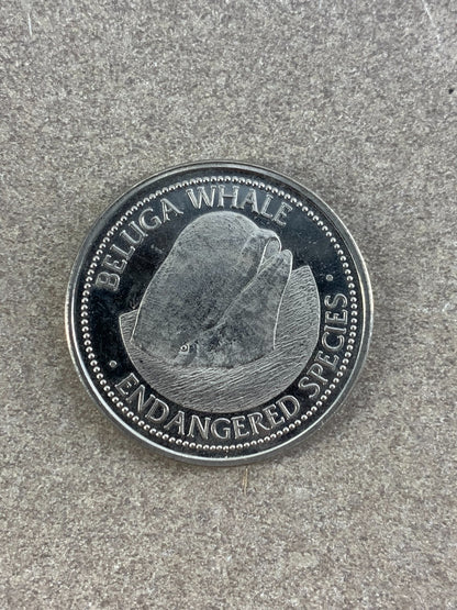 World Endangered Animal Species Coin Collector Souvenir Medal - Beluga Whale