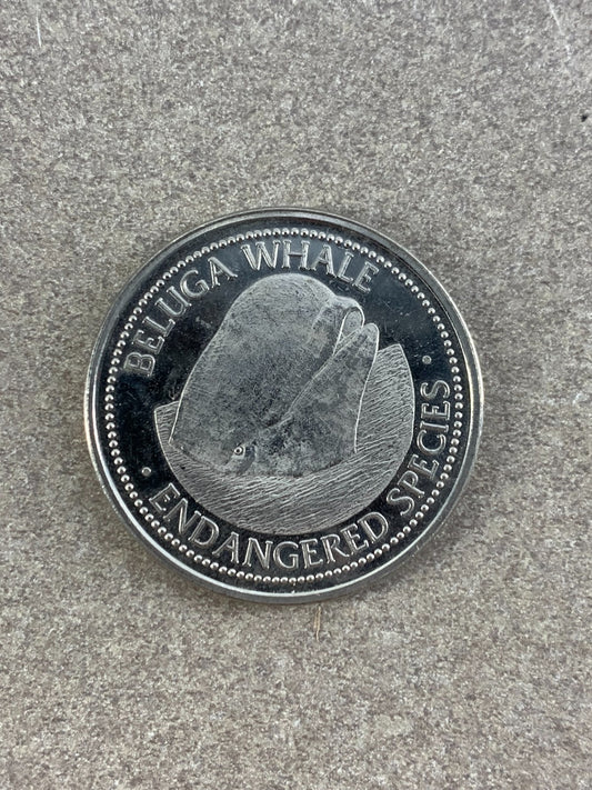 World Endangered Animal Species Coin Collector Souvenir Medal - Beluga Whale