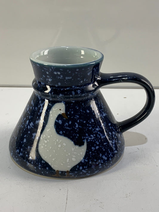 Vintage Goose Spill Safe Mug Blue Spackle by Otagiri