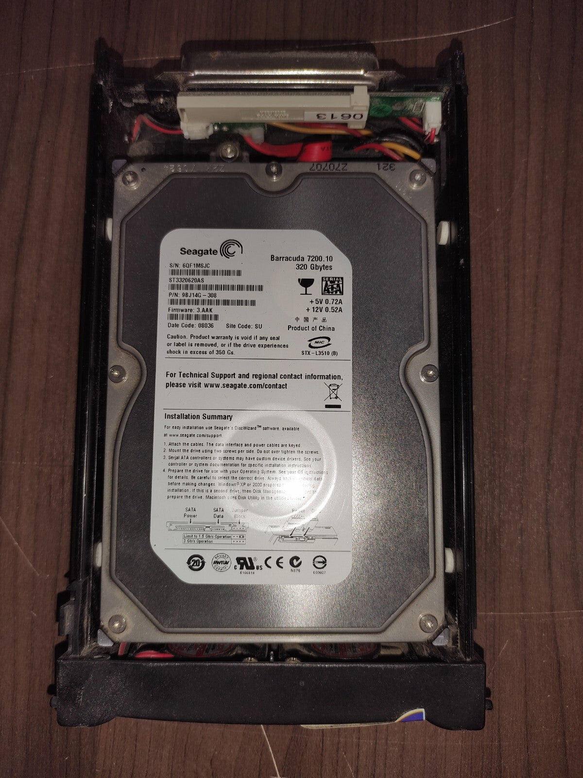 Seagate Barracuda 7200.10 320GB Internal 7200RPM 3.5" (ST3320620AS) HDD - 1