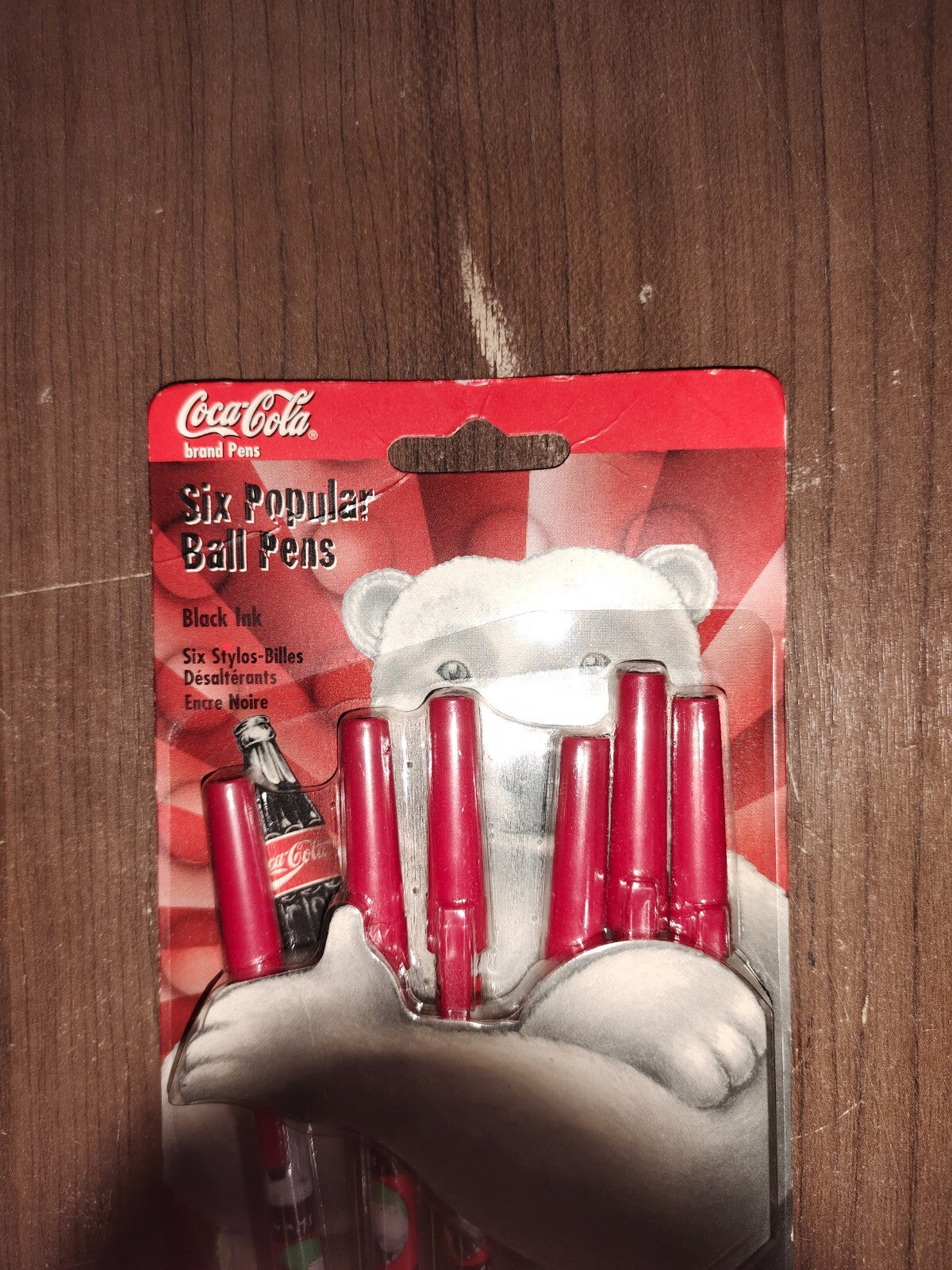 Vintage Rare Polar Bear - Coca-Cola Brand - Pen (6) Black Ink - New In Box