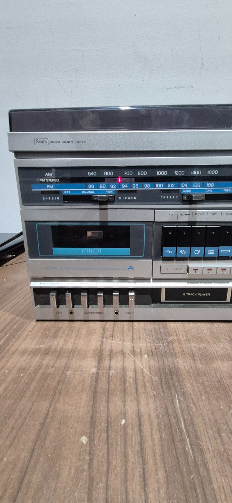 Sears AM/FM Stereo System 8Track, Dual Tape Deck, Record Player - Model - 28842