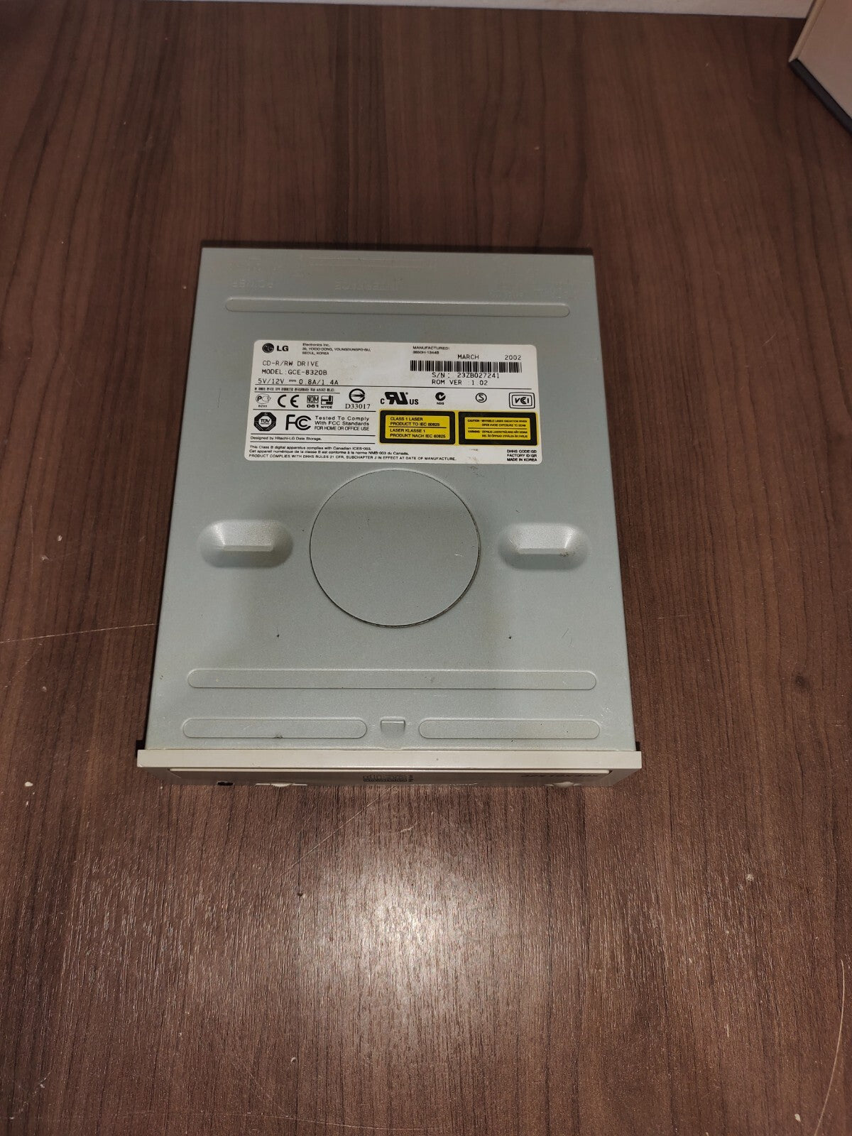 LG CD Rewriter GCE-8320B CD-R Write/CD-RW Write/MAX