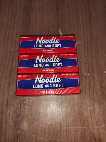 New - NOODLE LONG AND SOFT THE ORIGINAL GOLF BALLS - SLEEVE OF 3 - Set of 3 - 3