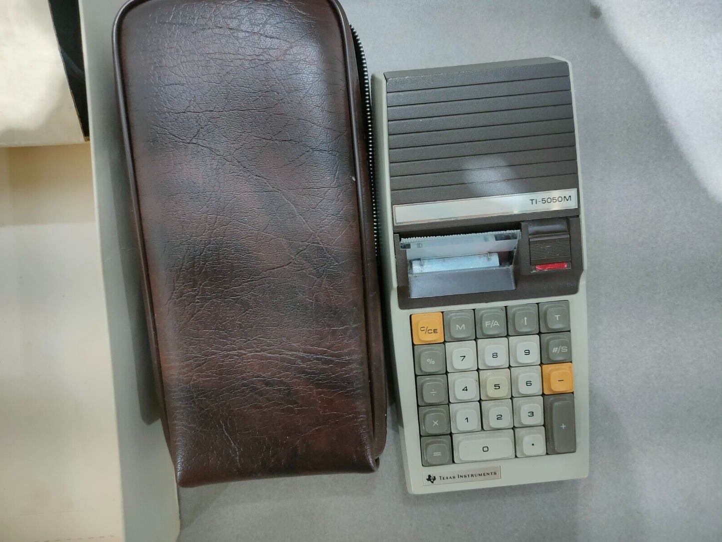 Vintage Texas Instruments TI-5050M Electronic Printing Calculator w/Original Box