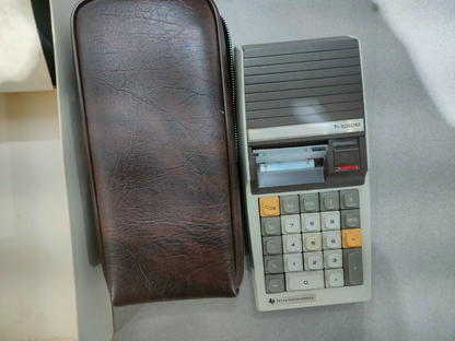 Vintage Texas Instruments TI-5050M Electronic Printing Calculator w/Original Box
