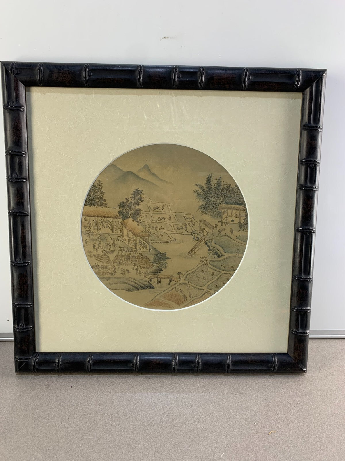Framed Chinese Art Print – Tilling and Harvesting (Song Dynasty)