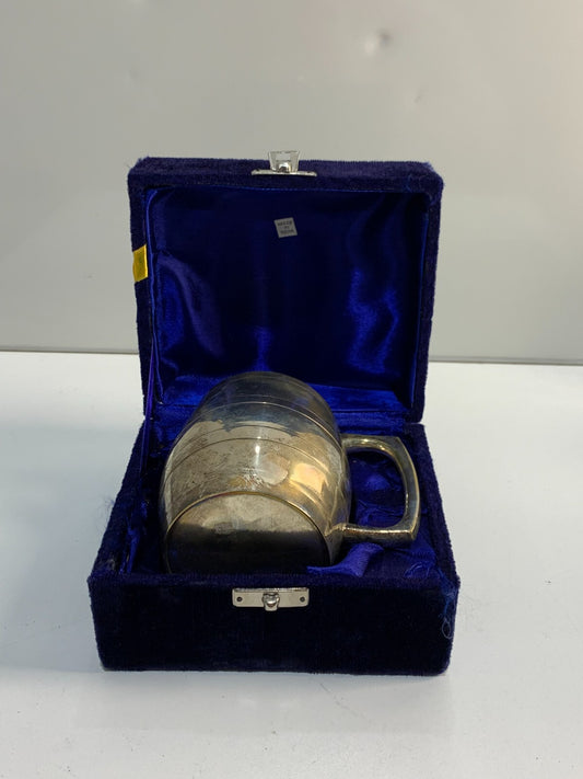 Vintage Barrel Mug In Box, Made in India.