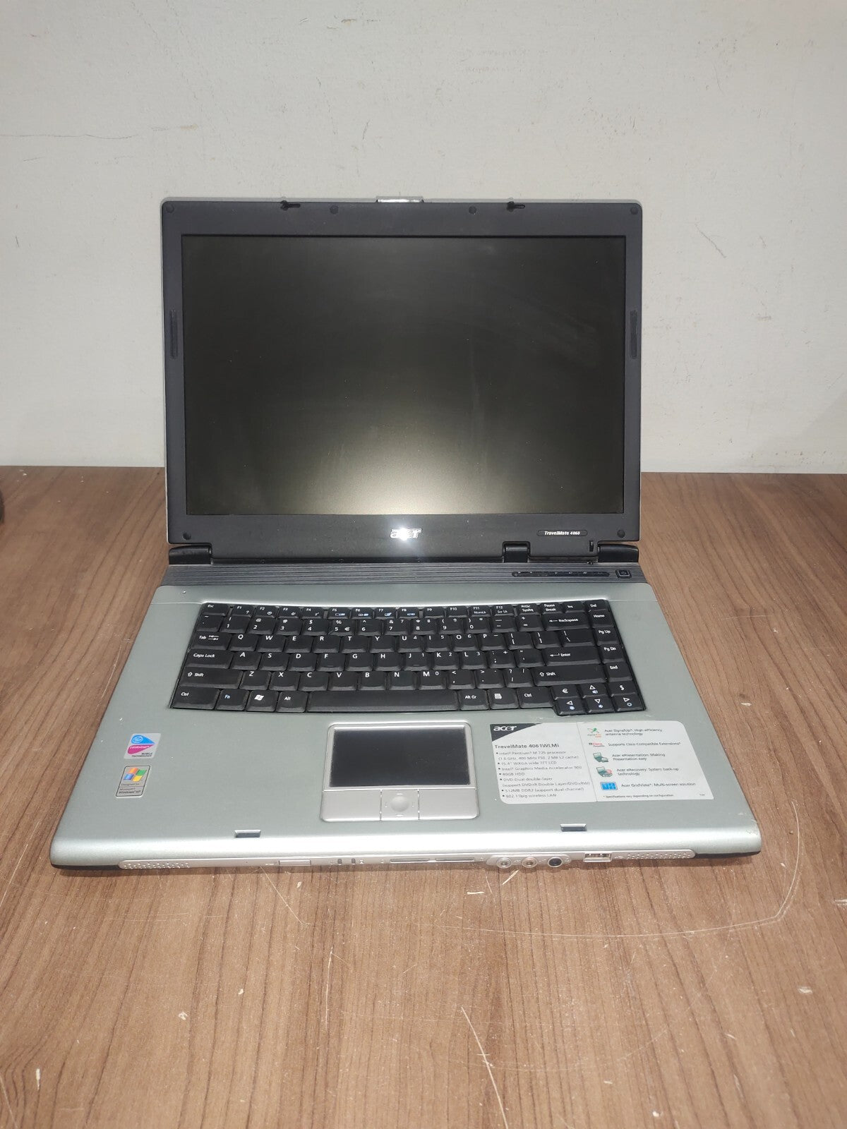 Acer Travelmate 4060 Intel Centrino Model ZL8 - For Parts