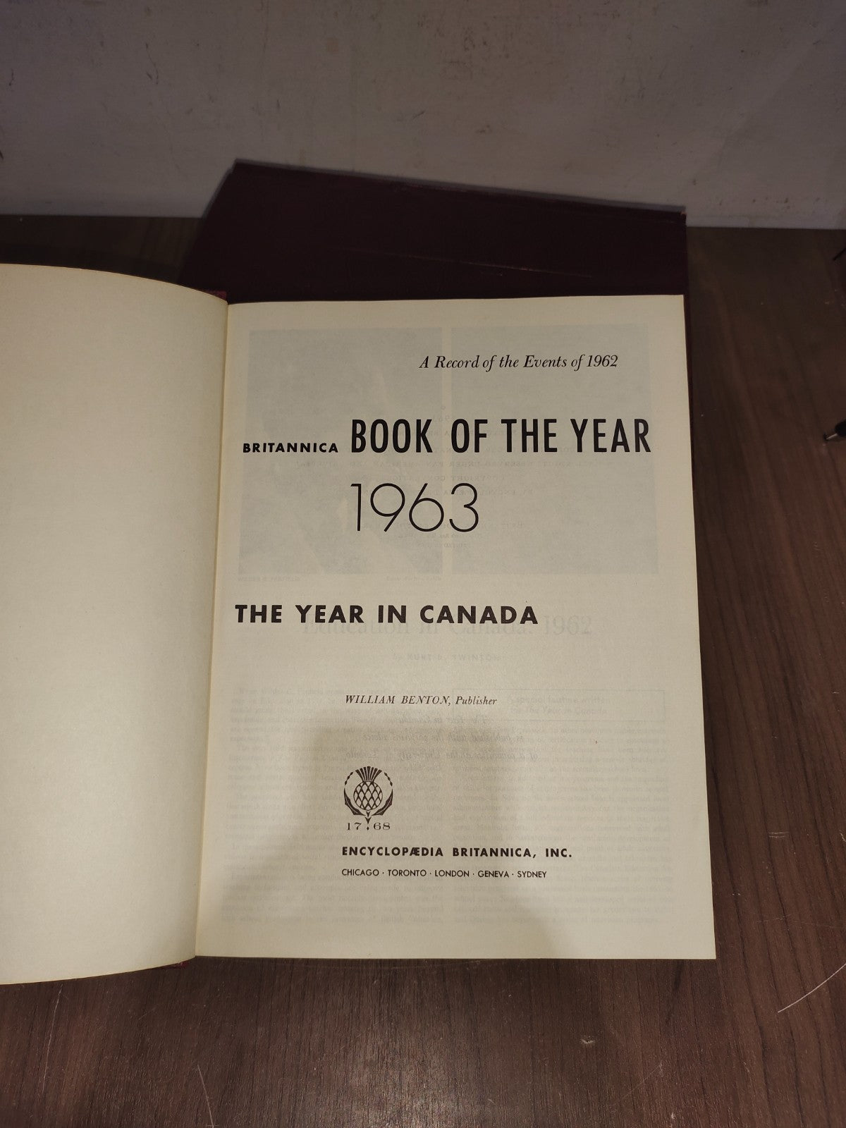 Encyclopedia Britannica Book Year - Set of 3 (1961-1962-1963)