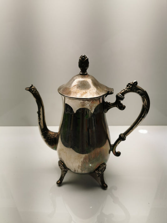 Vintage Silver Plated Tea Pitcher with Lid
