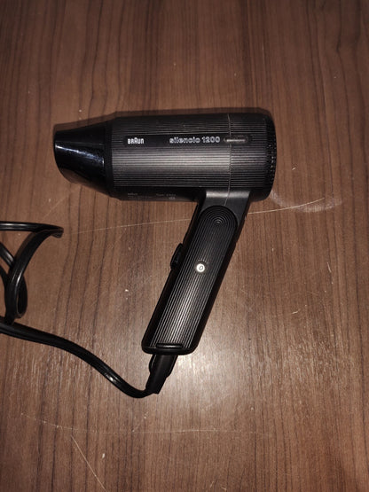 Vintage Braun Silencio 1200 1200W Quiet Foldable Travel Hair Dryer
