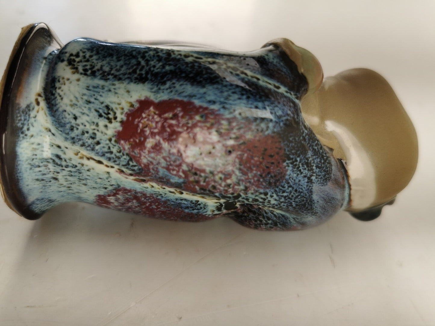 Vintage Chinese Shiwan Artistic Ceramic Mudman Glazed Figurine