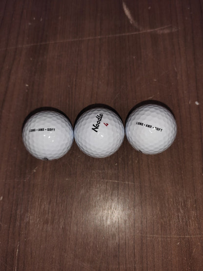 New - NOODLE LONG AND SOFT THE ORIGINAL GOLF BALLS - SLEEVE OF 3 - Set of 2