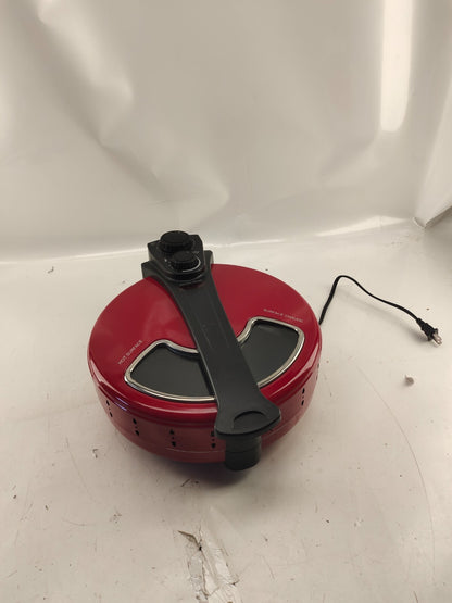 Pizza Maker Beach Hamilton Enclosed Oven Model Rotating Red Electric Cooker