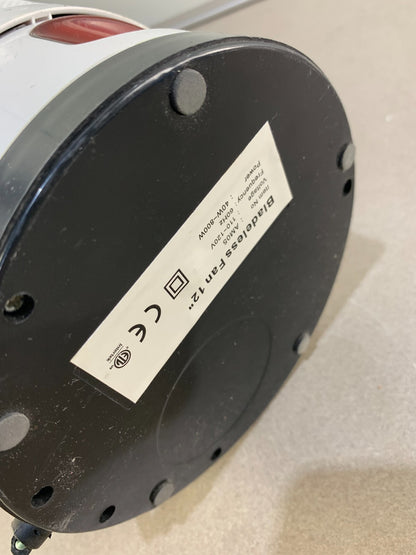 Bladeless Fan 12" AM05 White Voltage: AC100V Table Fan