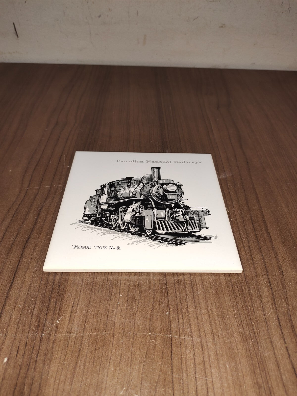 Vintage 1970’s Canadian National Railways Safety Award Ceramic Wall Plaque Train