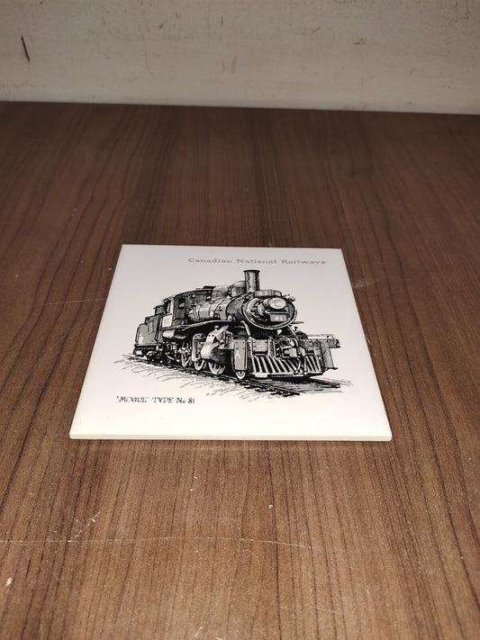 Vintage 1970’s Canadian National Railways Safety Award Ceramic Wall Plaque Train