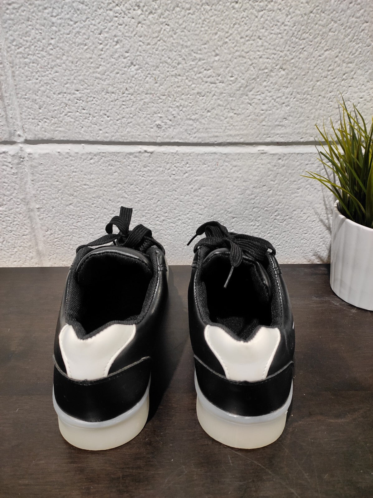 Fashion Luminous Black Sneakers Size- 11