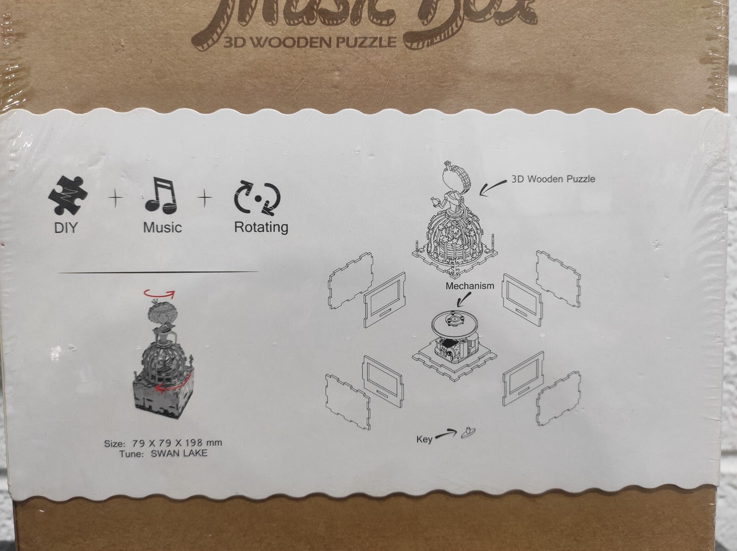 3D Wooden Puzzle Midsummer Night’s Dream Crank Music Box Robotime DIY Wooden