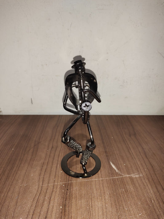Scrap Metal Art, Figurine welded from nuts and Bolts