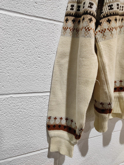 Vintage 70s HUDSON BAY Baymart Fair Isle Arcylic Sweater Pullover Men's