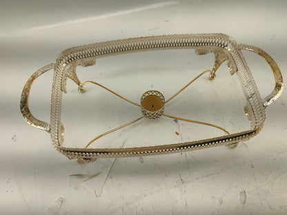 Queen Anne Table Top Serving Dish Gold Plated w/Special Tarnish Resistant Finish
