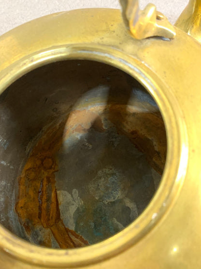 Antique Moroccan Moorish Solid Brass Tea Kettle