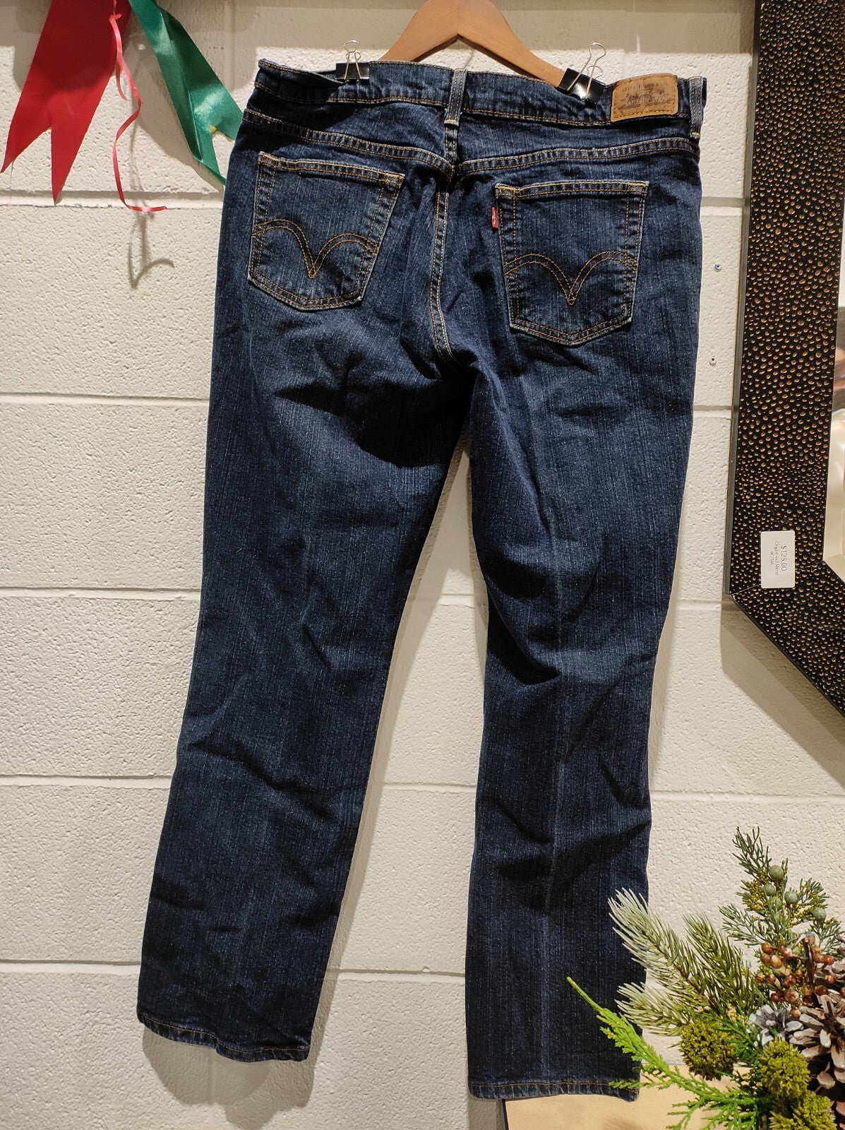 Vintage Levis 505 Straight Leg Mom Jeans Size 12 S Dark Wash USA