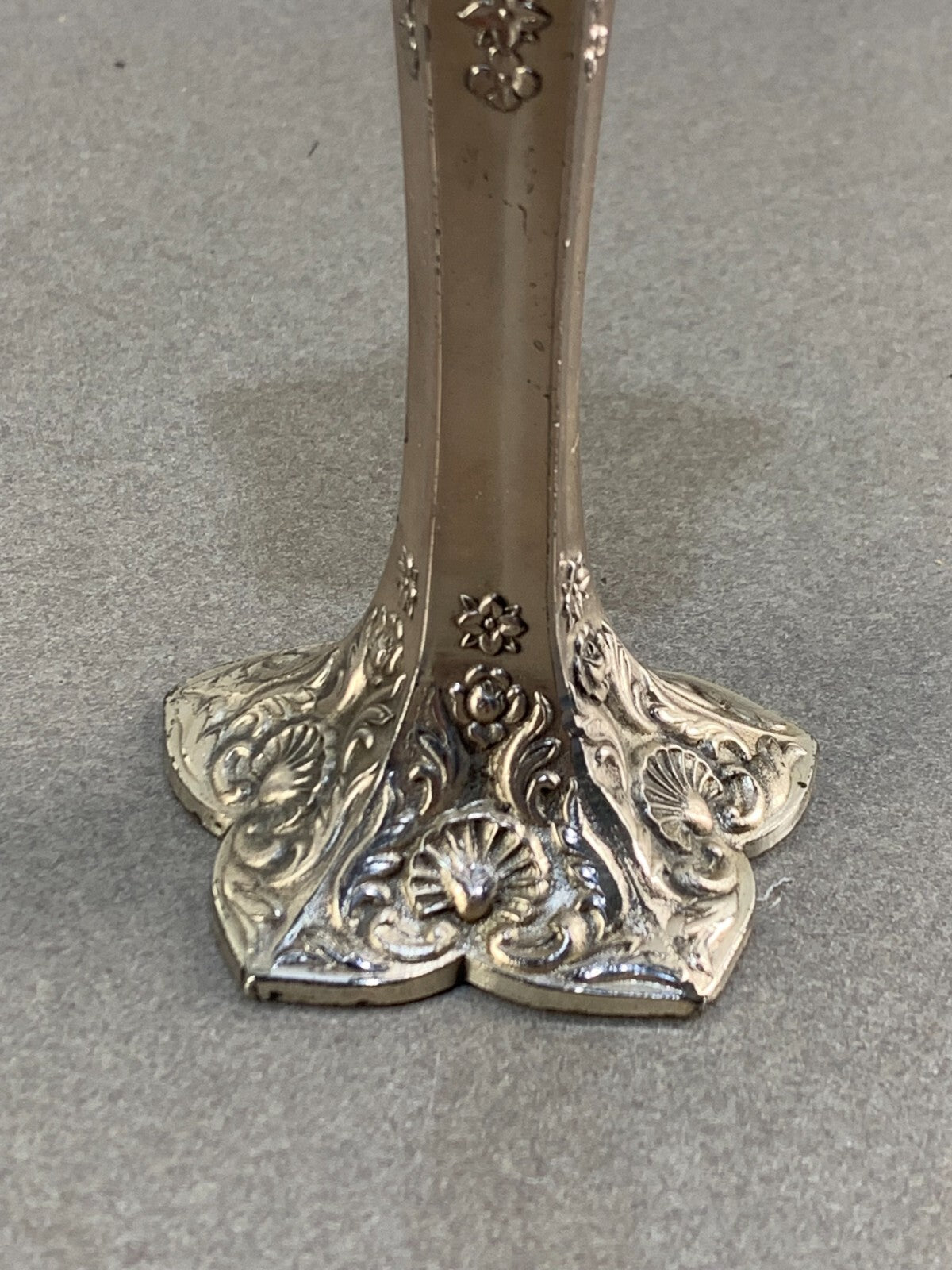 Vintage Condisco E.P Antimony Silver Plated Ornate Bud Vase