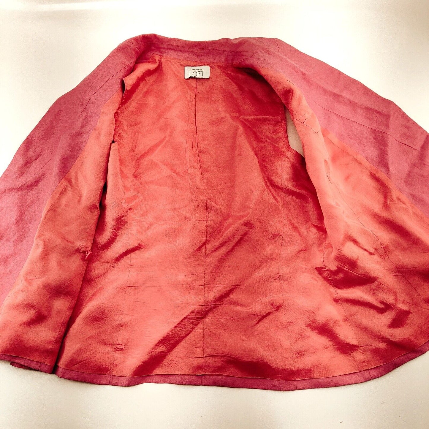 Ann Taylor Loft Sleeveless Pink Wrap Blouse (See Measurements)