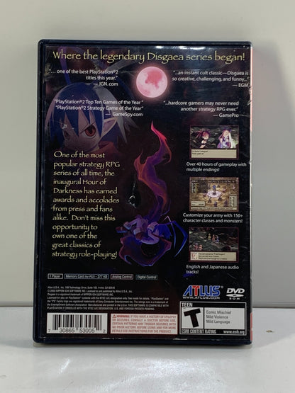 Disgaea: Hour of Darkness (Sony PlayStation 2, 2003) PS2 Video Game