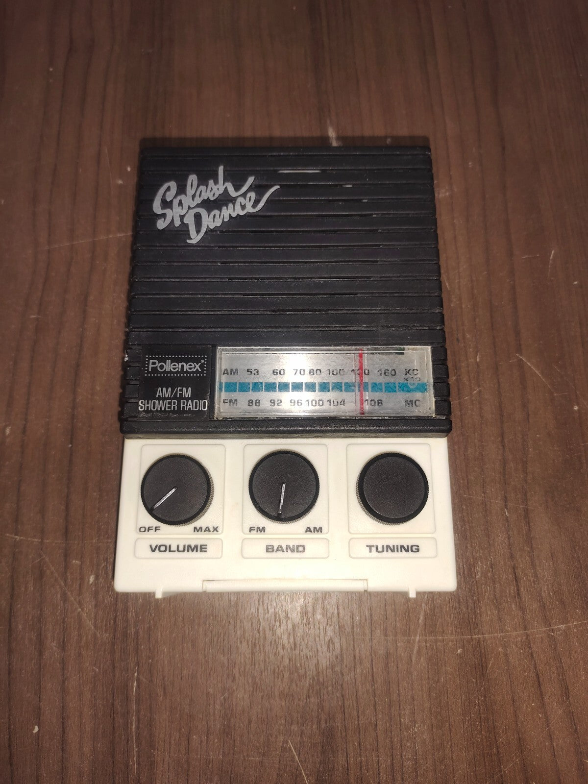 Pollenex Splash Dance AM/FM Shower Radio Vintage 1987 Model SR1 White