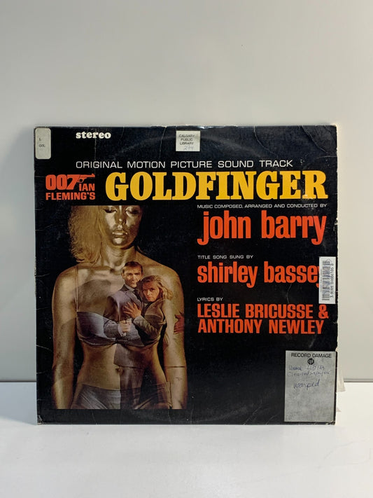 Goldfinger Score Stereo L P Record United Artists UAS 5117 Black Label Album 12"