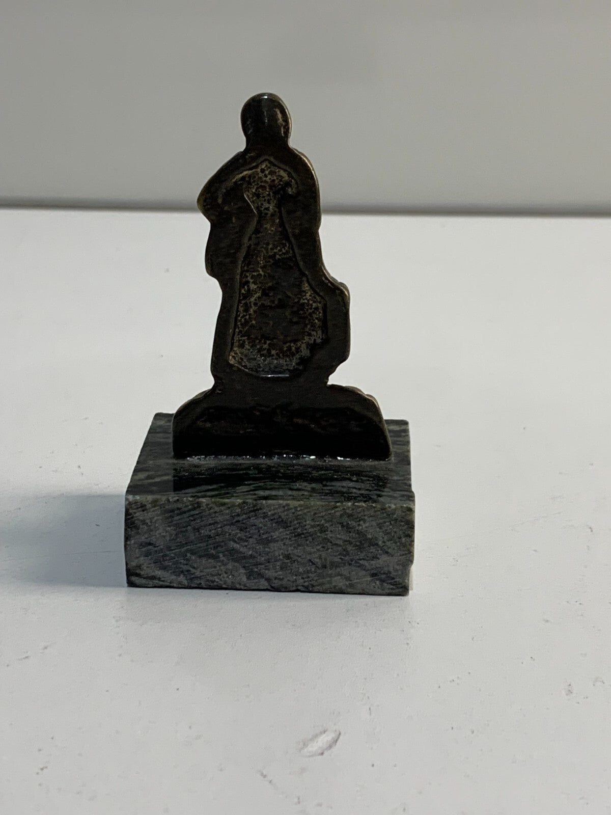 Vintage Metal Colleen On Connemara Marble Figure Ireland