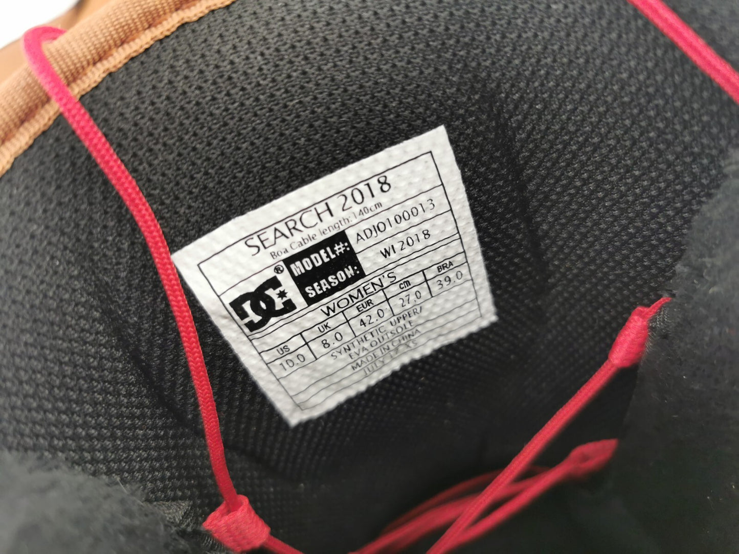 DC Women's Search Boa Snowboard Boots, Brown, 10