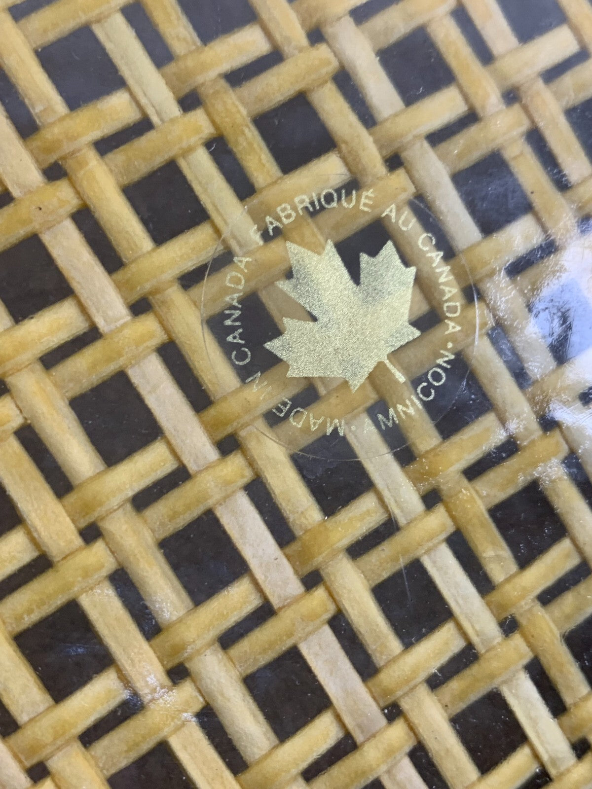 Vintage Rattan Butterfly Pressed Serving Tray