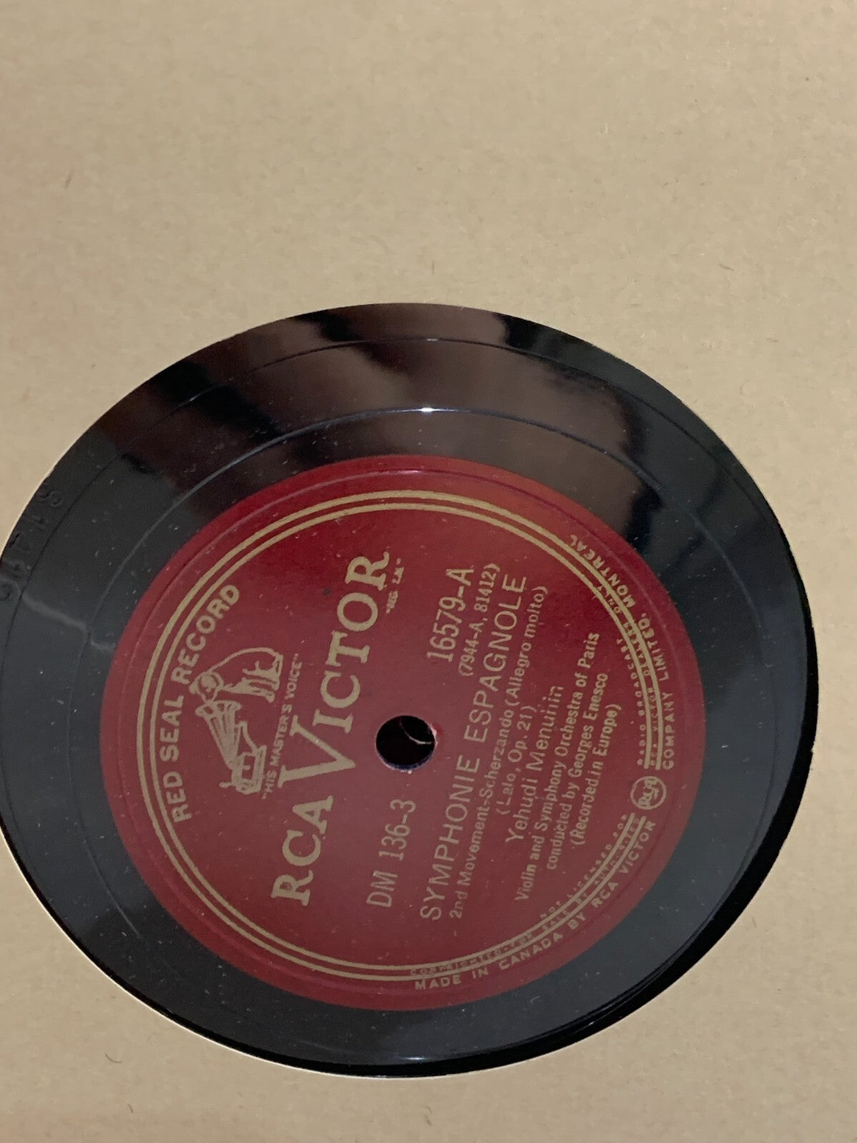 Georges Enesco - Symphonie Espagnole - RCA Victor DM136 EX