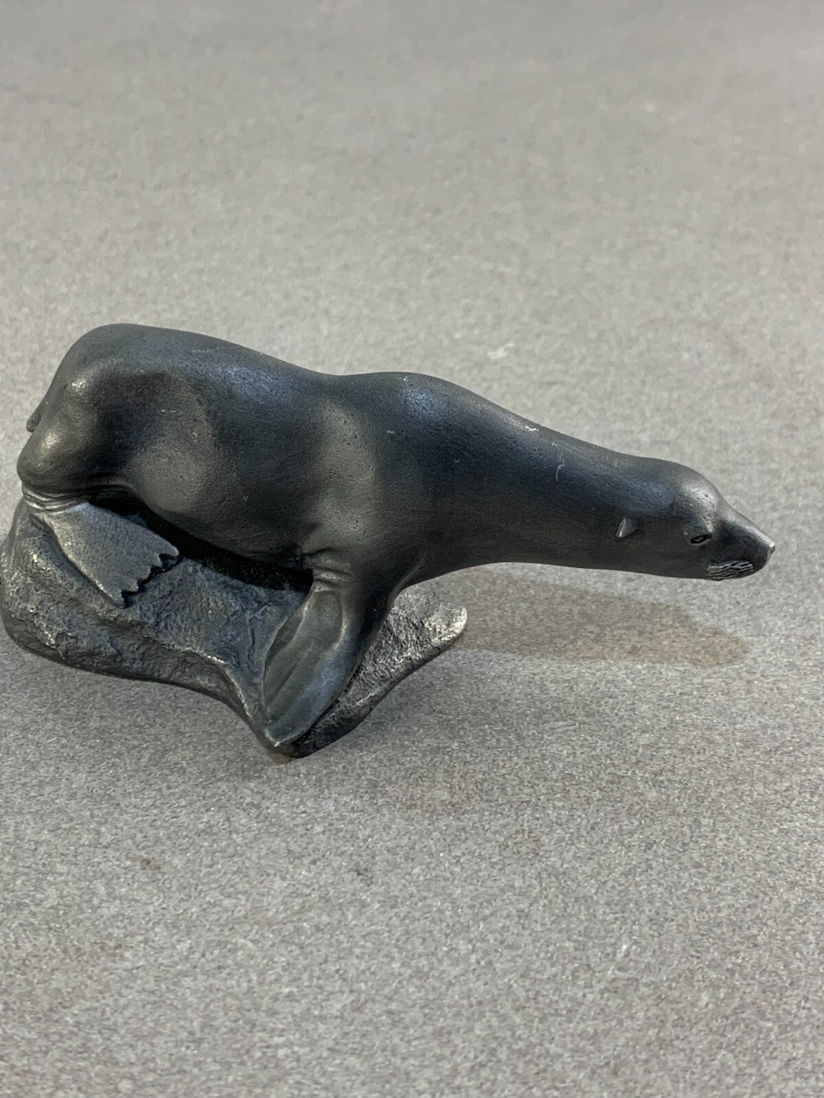 Fine Pewter The Sea Lion by Franklin Mint Signed by Artist R. Berg