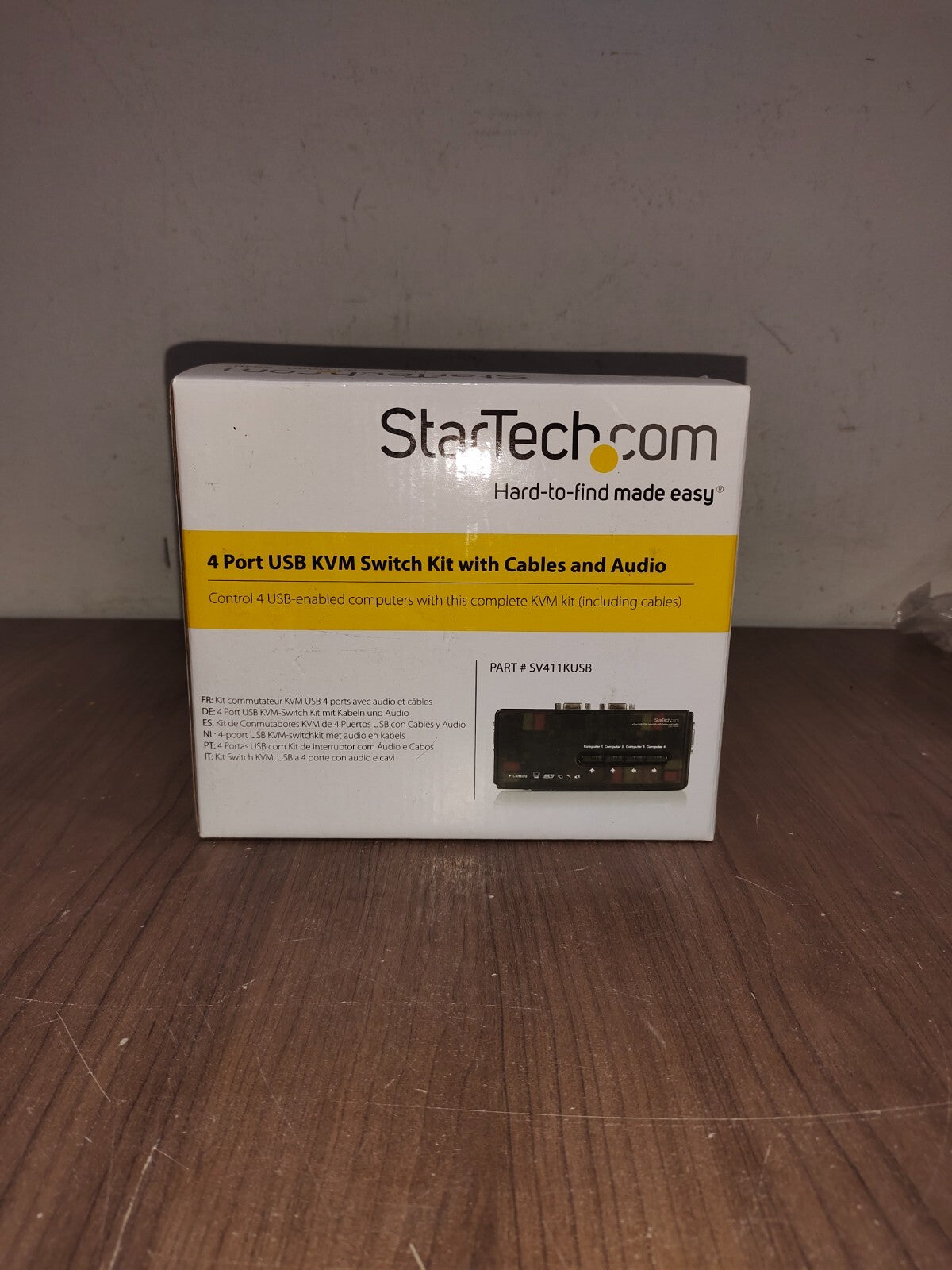 StarTech 4 Port Black USB KVM Switch - SV411KUSB