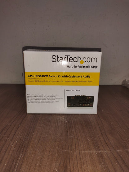 StarTech 4 Port Black USB KVM Switch - SV411KUSB