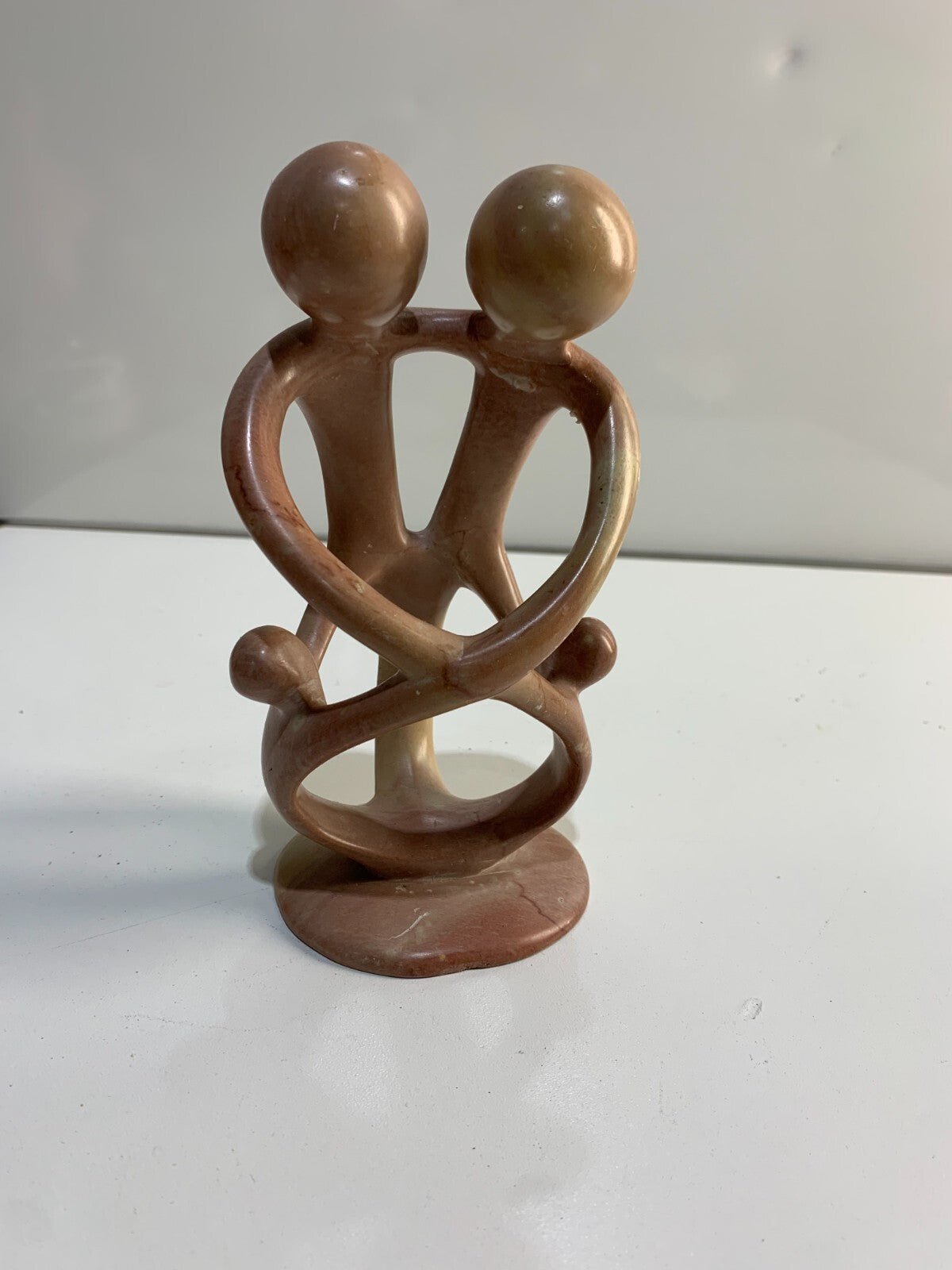 Family of Six Hand Carved Soapstone Sculpture