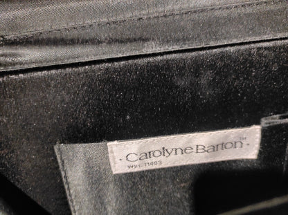 Carolyne Barton Night Black Velvet Evening Bag Purse Clutch