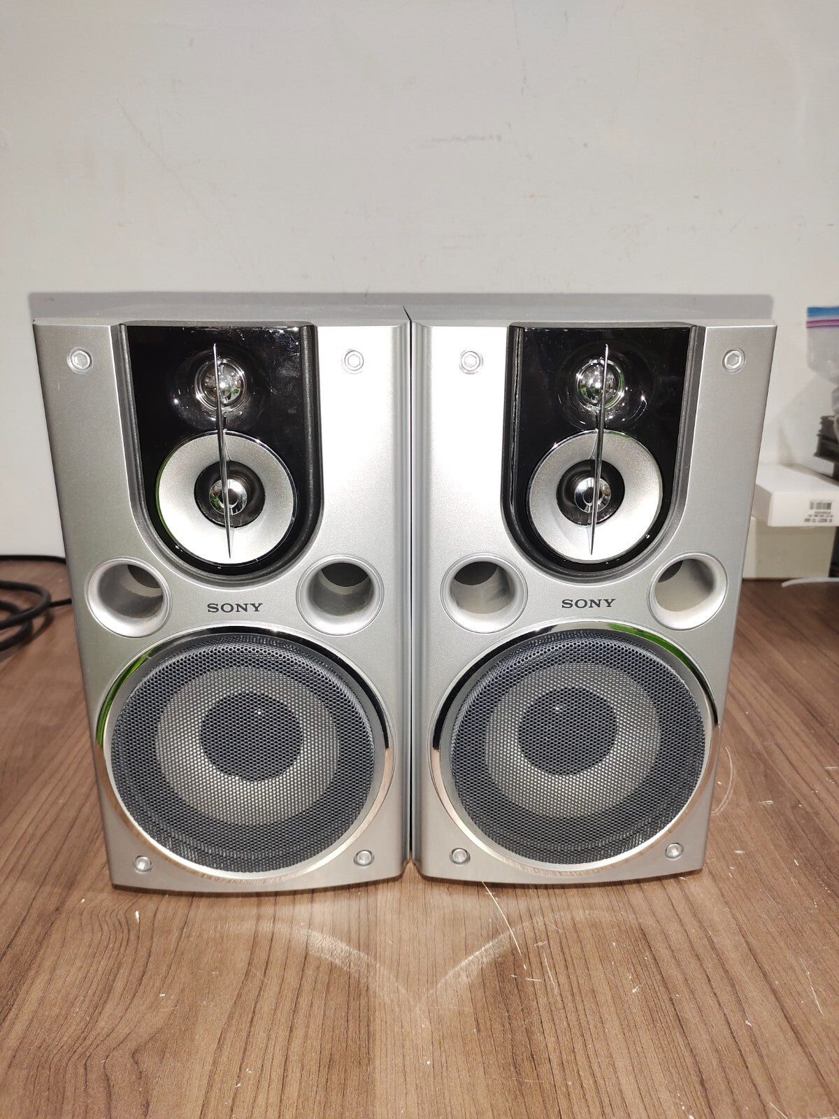 Sony SS-CHPX9 2 Way Book Shelf Speakers 120 Watts Black/Silver - Set of 2