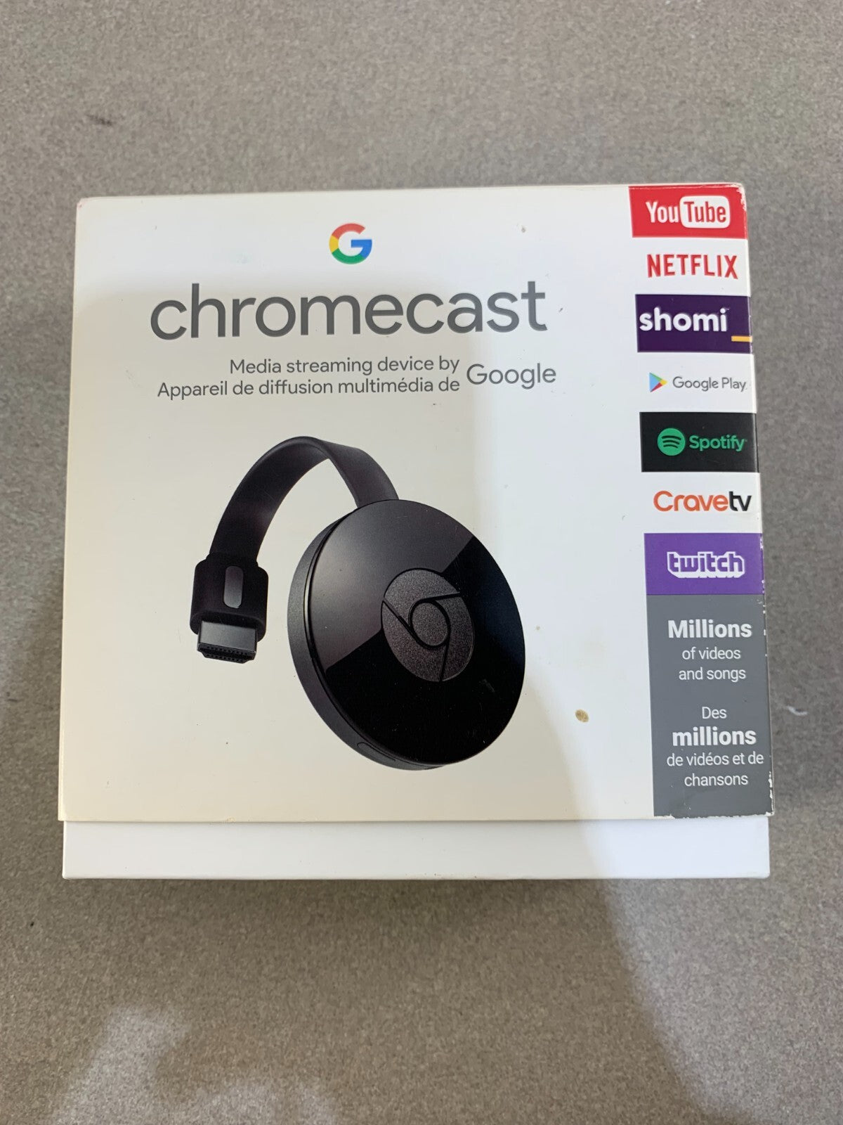Google GA3A00097-A03 Z01 Chromecast 2nd Generation - Black