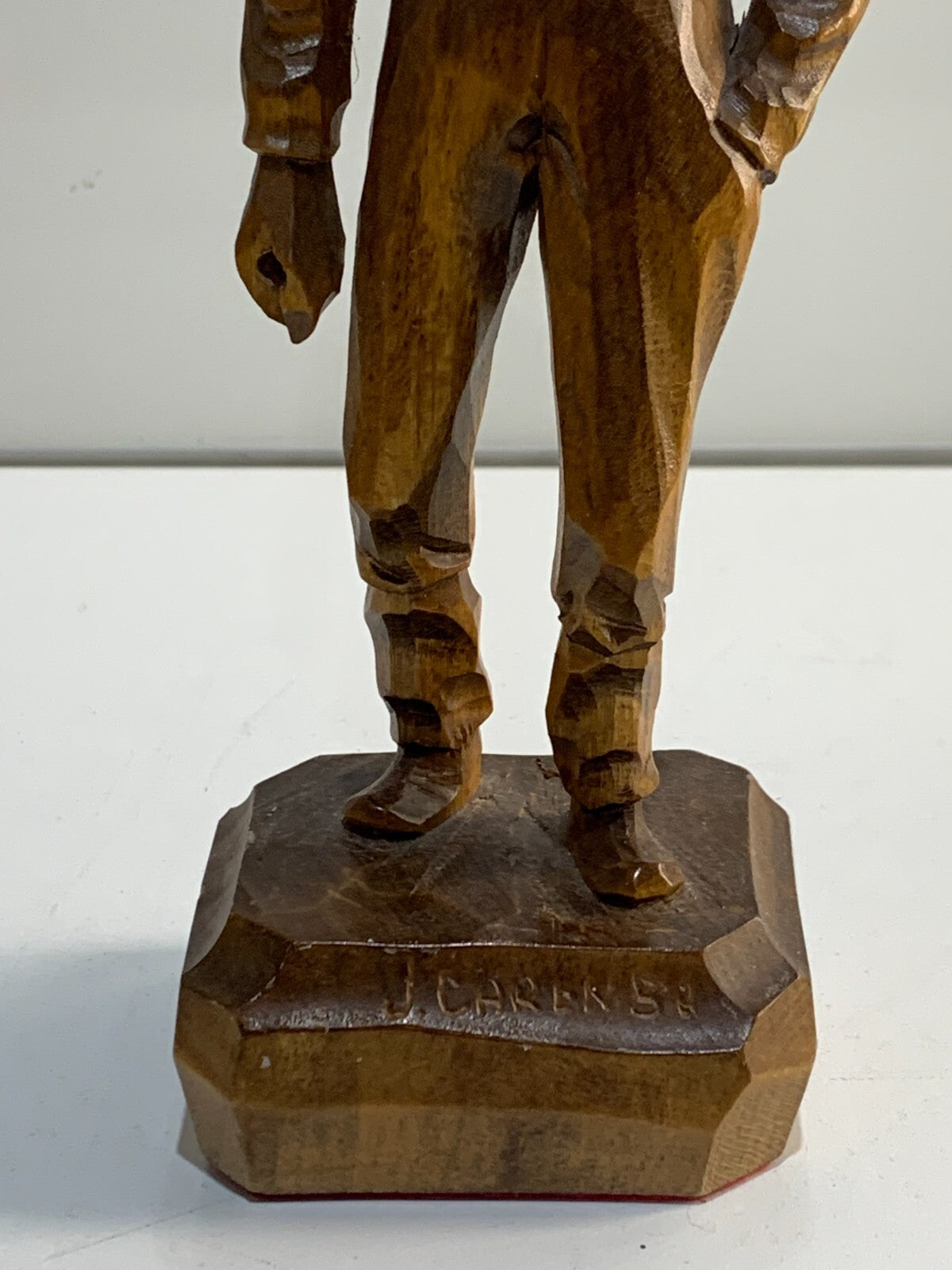 Vintage Canadian Wood Carved Old Man Figurine
